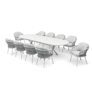 Oval 250-310cm Extendable Outdoor Dining Table