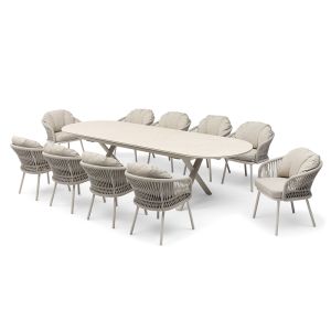 Oval 250-310cm Extendable Outdoor Dining Table