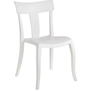 Papatya Toro S White Resin Outdoor Dining Chair