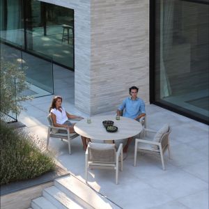 BLOO Tube Low and Tolo 5-Piece Outdoor Dining Set - Mocha