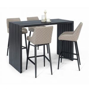 Regal 5 Piece Outdoor Bar Set - Taupe