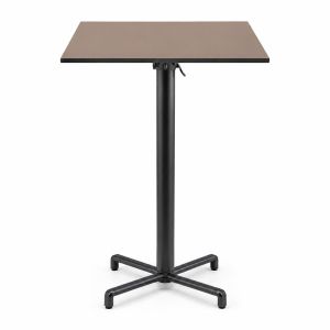 Nardi Scudo High Bar Folding Table Base with Tobacco HPL Top - Complete Outdoor Bar Table