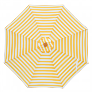 Billy Fresh San Remo 3M Yellow And White Octagonal Outdoor Umbrella With 'Timber Look