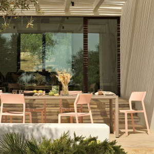 Nardi Trill Armchair 7-11 Piece Outdoor Dining Setting With Tevere 210cm Extendable Dining Table