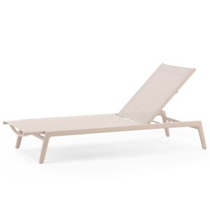 Pebl Tolo Aluminium Outdoor Sunlounger - Mocha