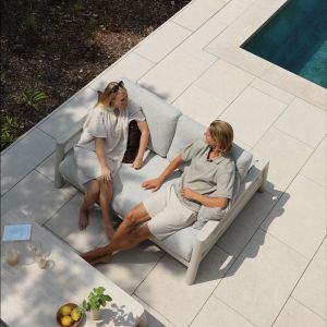 Pebl Tolo 2-Seater Aluminium Outdoor Sofa - Mocha