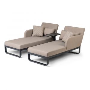 Unity Double Sun Lounger Taupe