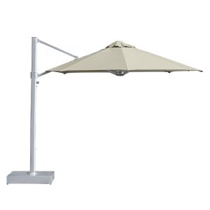 Aurora V2 3.5m Octagonal Cantilever Outdoor Umbrella with Silver Frame