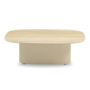 Pebl Wave 100 x 85cm Outdoor Coffee Table - Mocha
