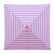 Billy Fresh Flamingo - 2X2m Pink And White Stripe Square Outdoor Umbrella With Cover