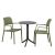 Nardi Step Table with Bora Armchairs - 3 Piece Outdoor Dining Set