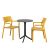 Nardi Step Table with Trill Armchair - 3 Piece Outdoor Dining Setting