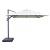 Amalfi 3m Light Grey Outdoor Cantilever Umbrella - inc. Outdoor Water Umbrella Base