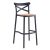 Outdoor Resin Cross Back Bar Stool