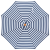 Billy Fresh Bahamas 3M Navy And White Octagonal Outdoor Umbrella With 'Timber Look