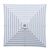 Billy Fresh Peninsula - 2X2M Grey And White Stripe Square Outdoor Umbrella With Cover