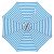 Billy Fresh Daydream Blue & White Octagonal Outdoor Timber Umbrella - 3M Diameter