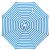 Billy Fresh Horizon Blue & White Octagonal Outdoor Aluminium Umbrella - 3M Diameter
