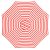 Billy Fresh Monte Carlo Red & White Octagonal Outdoor Umbrella - 3m Diameter