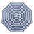 Billy Fresh Santorini 3M - Navy And White Octagonal Outdoor Umbrella With Aluminium Frame