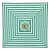 Billy Fresh Daintree 2m Square Green & White Stripe Umbrella