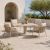 BLOO Tube Low and NOON 5-Piece Outdoor Dining Set - Mocha