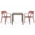 Nardi Cube 70 Table with Cassia Armchair - 3 Piece Outdoor Dining Set