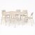 Nardi Piave Table with Cassia Bistro Chair - 7 Piece Outdoor Dining Setting