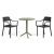 Nardi Spritz Table With Cassia Arm Chair - 3 Piece Outdoor Dining Setting