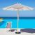 Billy Fresh 3m Deluxe Bamboo Umbrella with Cover - Black & White Stripe