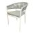 Eve Outdoor Rope Dining Chair Light Grey angle view