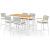 Halston Rectangular 7 Piece Teak Outdoor Bar Setting
