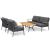 Halston 4 Piece Rope Teak Outdoor Lounge Setting