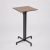 Nardi Ibisco High Bar Folding Table Base with Tobacco HPL Top - Complete Outdoor Bar Table