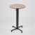 Nardi Ibisco High Bar Folding Table Base with Tortora HPL Top - Complete Outdoor Bar Table