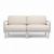 Nardi Maximo 2 Seat Outdoor Resin Modular Sofa - Gesso
