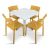 Nardi Clip Table with Trill Bistrot Chairs - 5 Piece Outdoor Dining Set