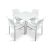 Nardi Clip Table with Bora Armchair - 5 Piece Outdoor Dining Setting
