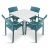 Nardi ClipX Table with Trill Armchairs - 5 Piece Outdoor Dining Set 