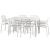 Nardi Doga Arm 7 Piece Outdoor Dining Setting with Rio 140cm Extendable Dining Table