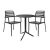 Nardi Spritz Table with Costa Armchair - 3 Piece Outdoor Dining Setting