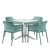 Nardi ClipX Table with Net Armchair - 5 Piece Outdoor Resin Dining Setting