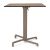 Nardi Scudo Folding Table Base with Tobacco HPL Top - Complete Outdoor Table