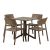 Nardi Clip Table with Trill Arm Chair - 5 piece set