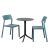 Nardi Step Table with Trill Bistrot Chair - 3 Piece Outdoor Dining Setting
