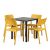Nardi Cube Table with Trill Armchairs - 5 Piece Outdoor Dining Set