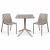 Nardi Clip 70 Table with Tiberina Bistrot Chair - 3 Piece Outdoor Dining Set