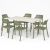 Nardi Piave Table with Cassia Arm Chair - 7 Piece Outdoor Dining Setting