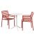 Nardi Step Table with Doga Arm Chair - 3 piece set