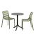 Nardi Step Table with Doga Bistrot Chair - 3 piece set